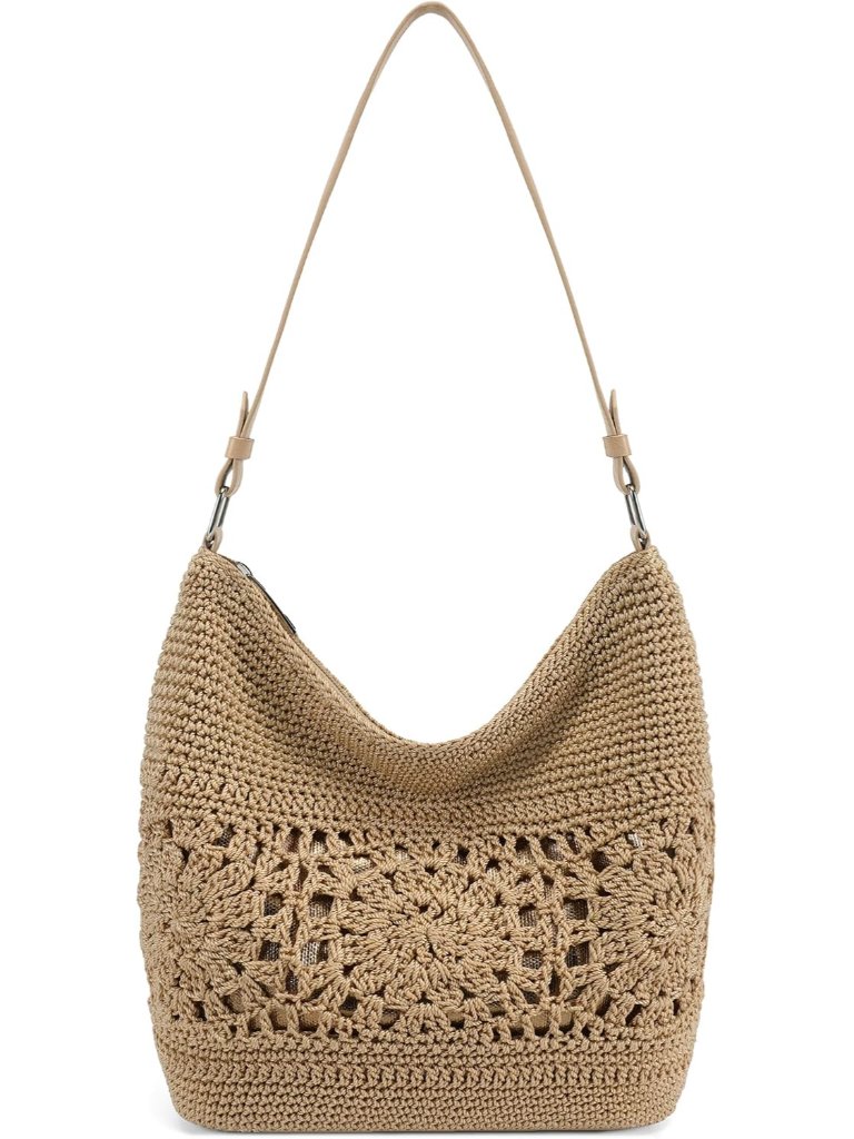Hand Crochet Bag For Women Shoulder Hobo Tote Beach Purse Vacation For Spring Su